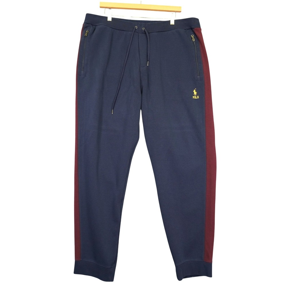 Polo Ralph Lauren Sweatpants Mens LT Large Tall Navy Blue Stripe Pony Joggers